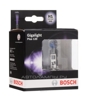 H1 12V- 55W (P14,5s) (+120% света) Gigalight Plus 120 (к.уп.2шт.) 1987301105