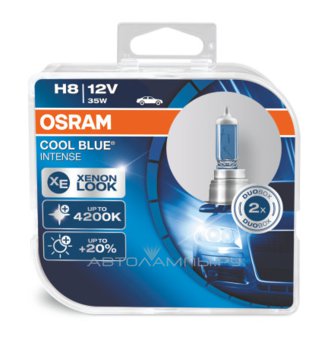 H8 12V-35W (PGJ19-1) (����� ����� ����-�����.�����.) Cool Blue Intense (2��) DuoBox 64212CBI-HCB