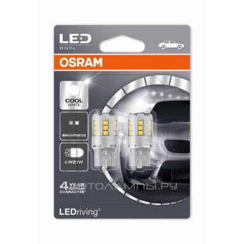 W21W 12V-LED 2,5W (W3x16d) 6000K Cool White LEDriving standart (������� 2��.) 2 ��������� 7706CW-02B