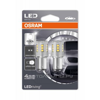 P21/5W 12V-LED (BAY15d) 6000K 2.0/0.4W Cool White LEDriving standart (блистер 2шт.) 2 поколение 1458CW-02B