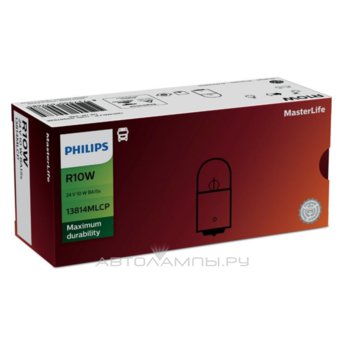 R10W 24V-10W (BA15s) (������������+������.���� ������) MasterLife 13814MLCP