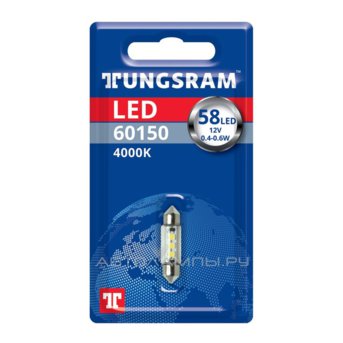 C5W 12V-LED (SV8,5) 4000K 0,5W (бл.1шт.) 93080383 60150 BL1