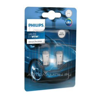 W5W 12V-LED (W2,1x9,5d) 6000K 0,6W Ultinon Pro3000 (��.2��.) T10 11961U30CWB2