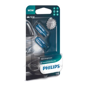 W5W 12V-5W (W2,1x9,5d) (+150% �����+������. ���� ������) X-treme Vision Pro150 (������� 2��.) 12961XVPB2