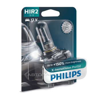 HIR2 12V- 55W (PX22d) (+150% света+увелич. срок службы) X-treme Vision Pro150 блистер (1шт) 9012XVPB1