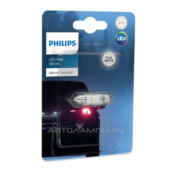 Fest 38 12V-LED (SV8,5) 6000K 0,6W T10,5 Ultinon Pro3000 (бл.1шт.) 11854U30CWB1