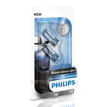 W5W 12V-5W (W2,1x9,5d) (����� ����� ����-�����.�����.) Blue Vision ������� (2��.) 12961BVB2