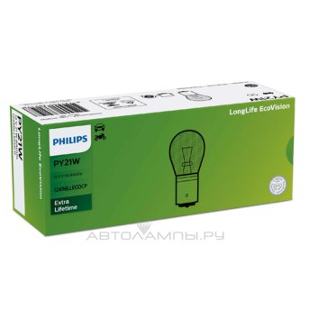 PY21W 12V-21W (BAU15s) (������. ���� ������) LongLife EcoVision 12496LLECOCP