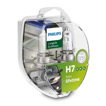 H7 12V- 55W (PX26d) (увелич. срок службы) LongLife EcoVision (2шт.) 12972LLECOS2