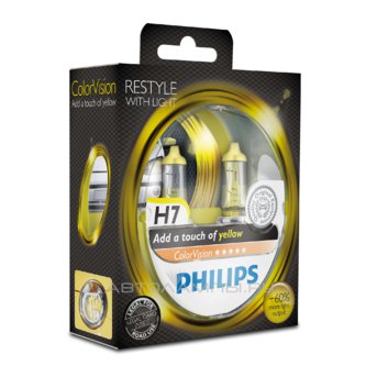 H7 12V- 55W (PX26d) (����� ����-����.����. � ���.������.) Color Vision (2 ��.) 12972CVPYS2