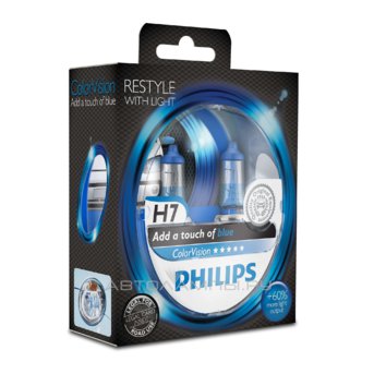 H7 12V- 55W (PX26d) (����� ����-����.�����. � ���.������.) Color Vision (2 ��.) 12972CVPBS2