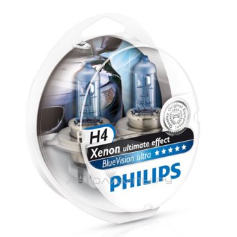 H4 12V- 60/55W (P43t) (����� ����� ����-�����.�����.) Blue Vision Ultra (2��.) 12342BVUSM