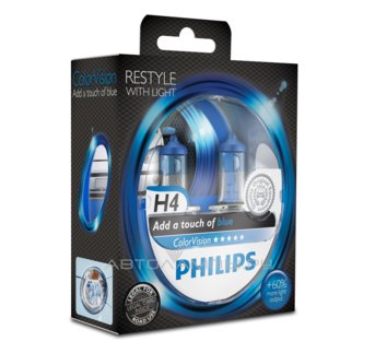 H4 12V- 60/55W (P43t) (����� ����-����.�����. � ���.������.) Color Vision (2��) 12342CVPBS2